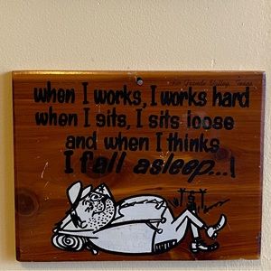 Vintage Funny Wooden Sign WALL DECOR